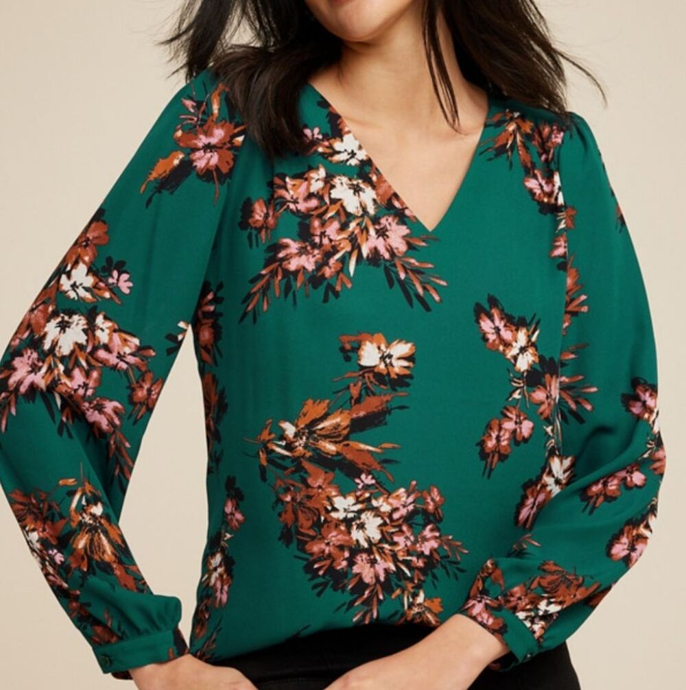 West KEI Allan Surplice Floral Blouse